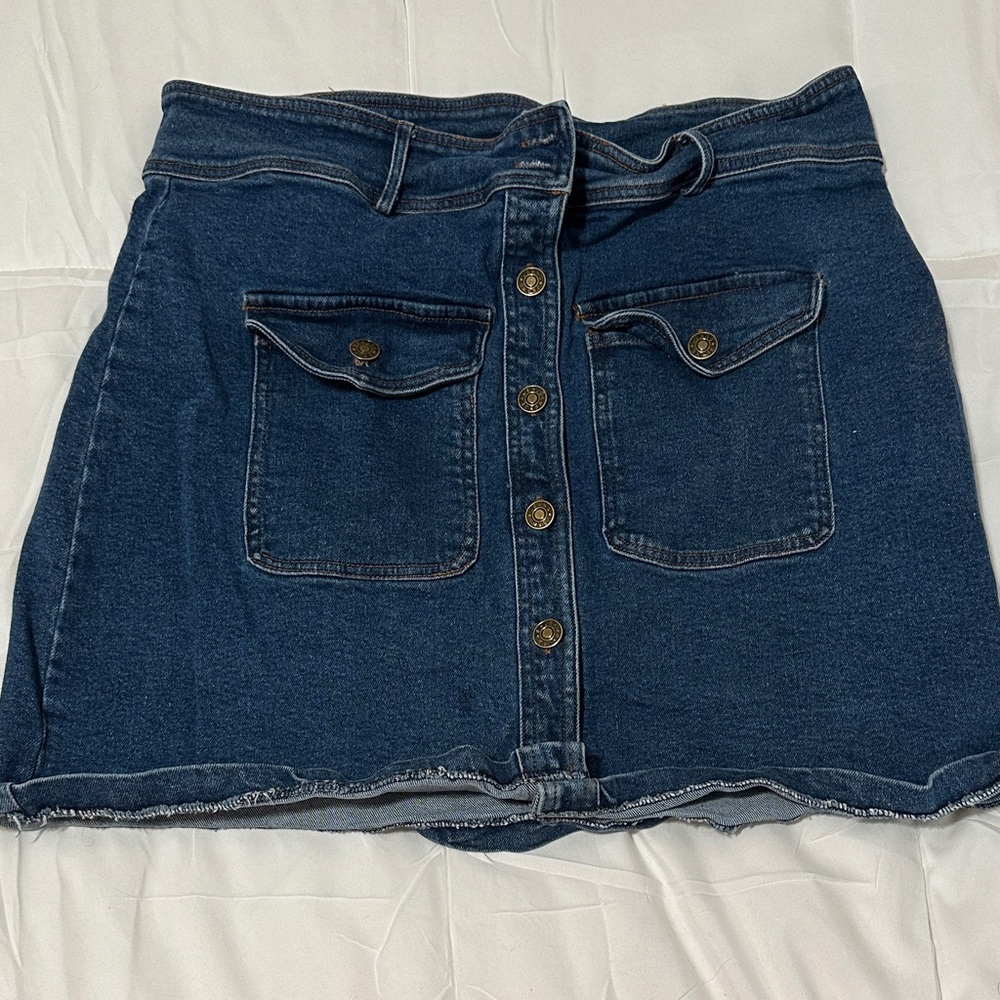 Bohme Denim Button-Front Skirt
